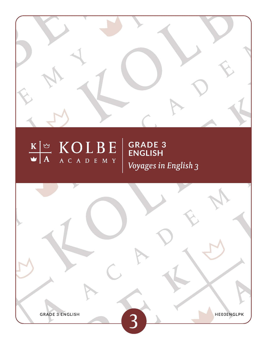 Course Plan & Tests English 3 Kolbe Academy Bookstore