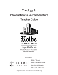 Introduction to Sacred Scripture Teacher Guide