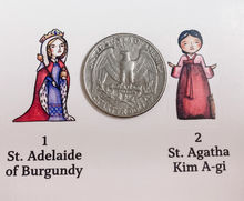 Load image into Gallery viewer, Saints Around the World Map &amp; Sticker Set