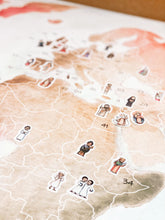 Load image into Gallery viewer, Saints Around the World Map &amp; Sticker Set