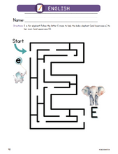 Load image into Gallery viewer, Sample Page of Kindergarten Homeschool English A Workbook