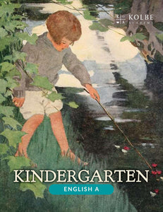 Cover of Kolbe Academy English A workbook for phonics-based kindergarten homeschool reading program