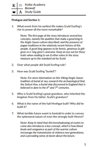Beowulf Study Guide