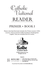 Load image into Gallery viewer, Catholic National Readers Primer + Book 1