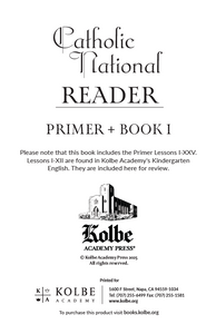 Catholic National Readers Primer + Book 1