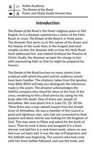 Dream of the Rood Answer Key
