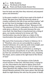 Dream of the Rood Answer Key