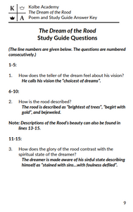 Dream of the Rood Answer Key