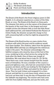 Dream of the Rood Poem & Study Guide