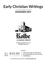 Load image into Gallery viewer, Early Christian Writings Answer Key