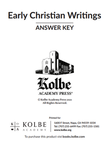 Early Christian Writings Answer Key