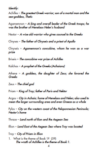 The Iliad Answer Key