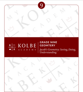 Cover of Course Plan & Tests – Jacobs Geometry. Efficiently schedule and organize Kolbe Homeschool’s Geometry course.
