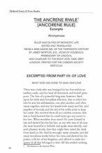 Load image into Gallery viewer, Medieval Poetry &amp; Prose Reader The Ancrene Riwle Sample page 1