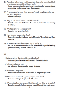 Selected Works of Plato Answer Key