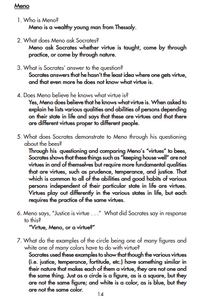 Selected Works of Plato Answer Key