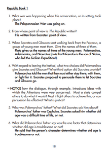 Selected Works of Plato Answer Key