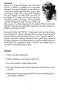 Selected Works of Plato Study Guide