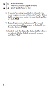 Aristotle Rhetoric and Farnsworth Classical English Rhetoric Answer Key