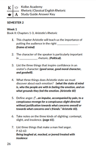 Aristotle Rhetoric and Farnsworth Classical English Rhetoric Answer Key