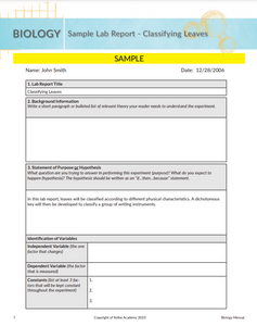 Biology Lab Manual