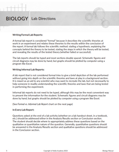 Biology Instructor Key Lab Manual