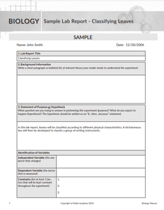 Biology Instructor Key Lab Manual