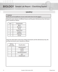 Biology Instructor Key Lab Manual