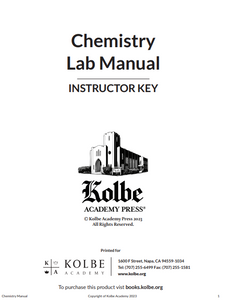 Chemistry Lab Manual Instructor Key