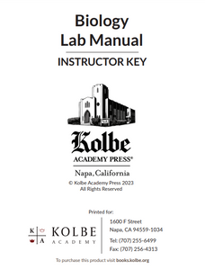 Biology Instructor Key Lab Manual