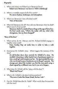 Dr. Jekyll and Mr. Hyde Answer Key
