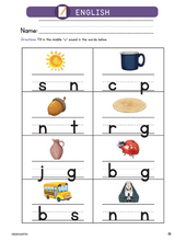 Load image into Gallery viewer, Sample Page of Kindergarten Homeschool English A Workbook