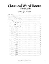 Load image into Gallery viewer, Classical Word Roots Teacher Guide