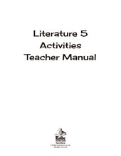 Load image into Gallery viewer, Literature 5 Teacher Manual