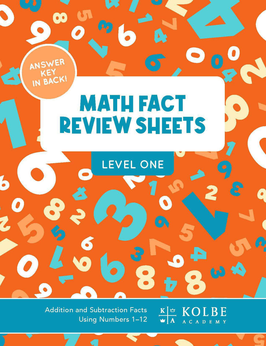Math Facts Review Sheets- Level 1 – Kolbe Academy Bookstore
