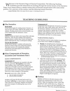 Classical Composition Vol. II Teacher Guide: Narrative Stage