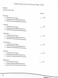 Classical Composition Vol. V Student Book: Common Topic Stage