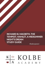 Load image into Gallery viewer, Richard III, MacBeth, Hamlet, A Midsummer Night&#39;s Dream &amp; The Tempest Study Guide