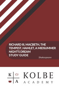 Richard III, MacBeth, Hamlet, A Midsummer Night's Dream & The Tempest Study Guide