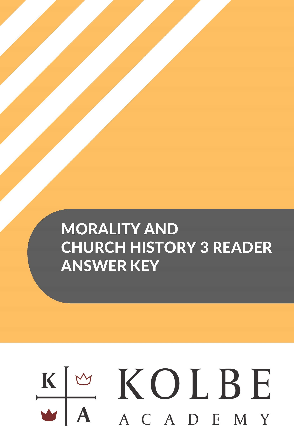 Morality & Church History 3 Reader Answer Key