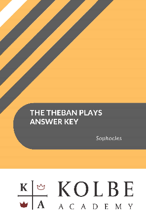 The Theban Plays Answer Key