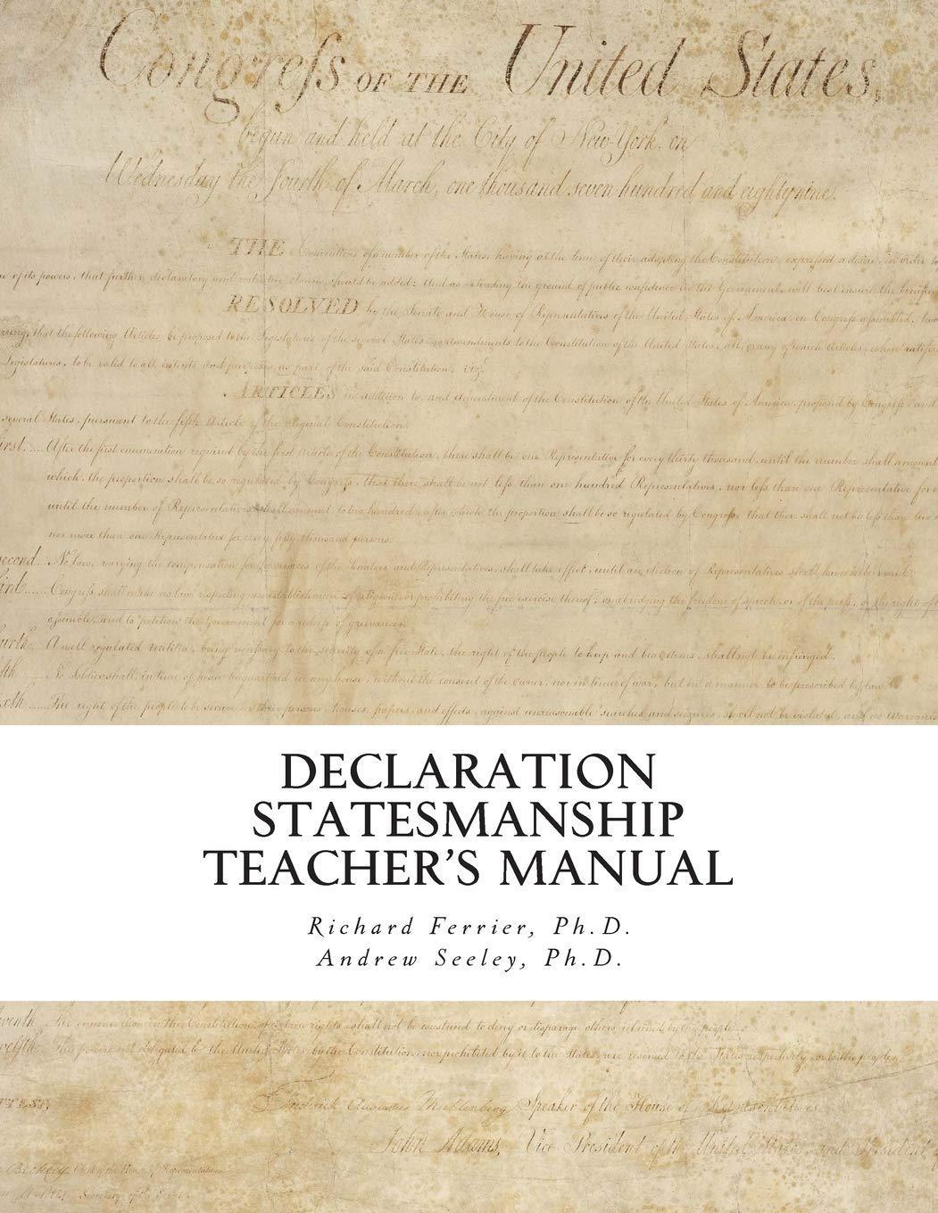 Declaration Statesmanship: Teacher's Manual: A Course in American Government