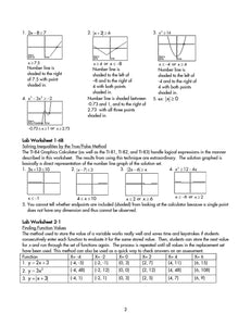 Graphing Calculator Laboratory Manual Teacher Manual