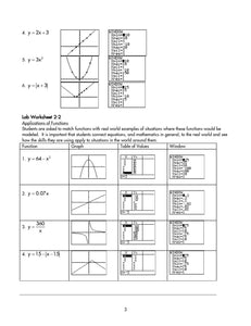 Graphing Calculator Laboratory Manual Teacher Manual