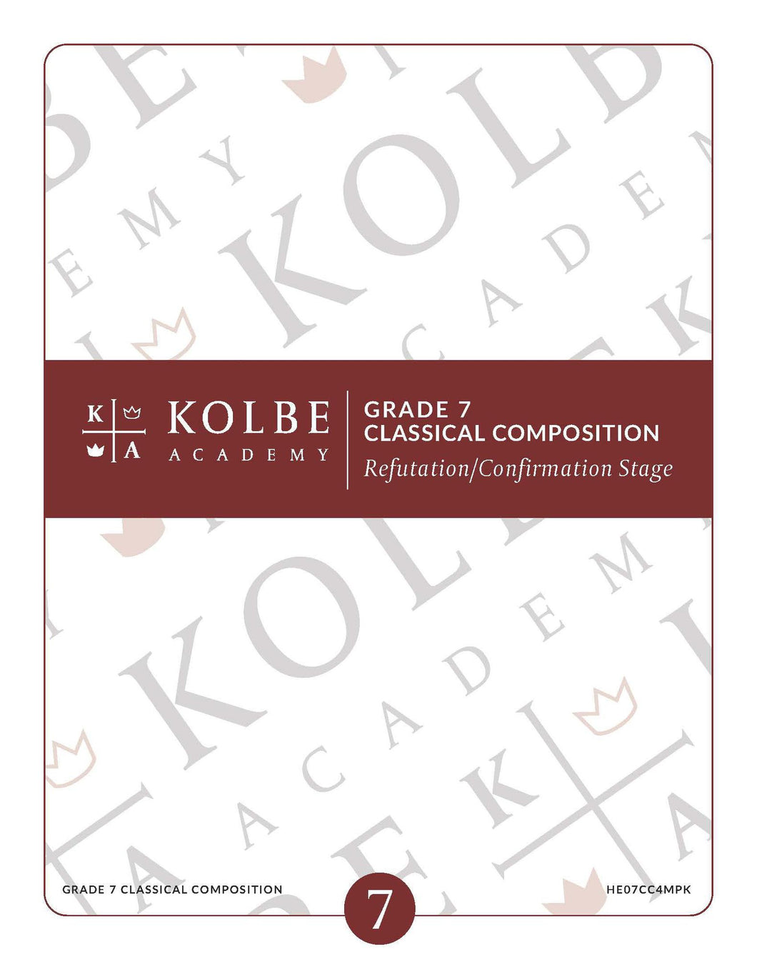 Course Plan & Tests - Classical Composition 4: Refutation/Confirmation Stage