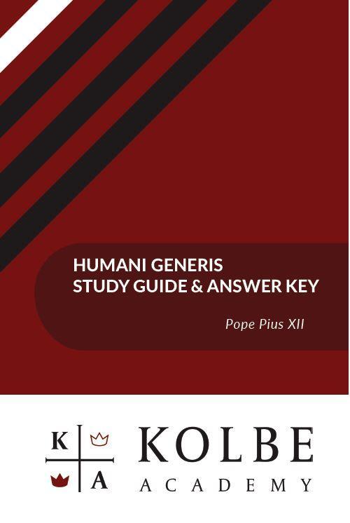 Humani Generis Study Guide & Answer Key