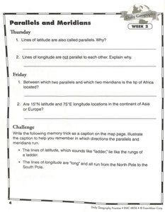 Daily Geography Practice 6 Workbook