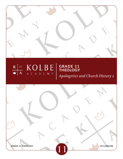 Course Plan & Tests - Theology 11: Apologetics & Church History II