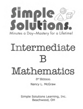 Load image into Gallery viewer, Simple Solutions Intermediate B Mathematics Workbook - Discontinued