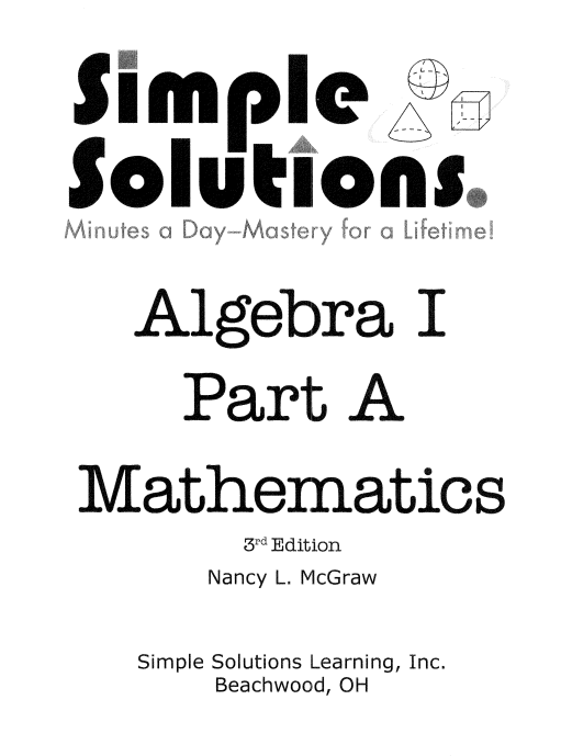 Algebra Math Books